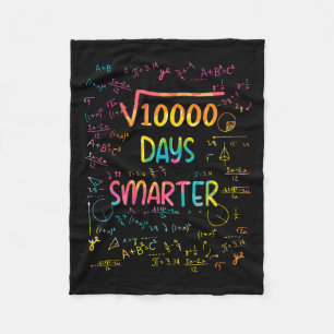 Square Root Of 10000 Math 100 Days Smarter School Fleece Blanket