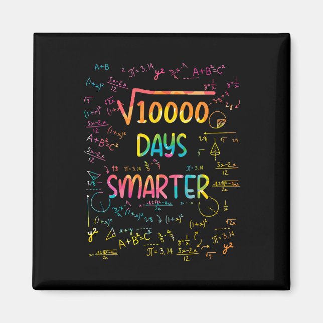 Square Root Of 10000 Math 100 Days Smarter School  Magnet (Front)
