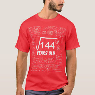 Square Root of 14412th Birthday 12 Years Old Math T-Shirt