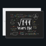 Square Root of 144 12th Birthday 12 Year Old Gifts Invitation<br><div class="desc">Perfect 12 Yrs Old Gift Idea for Kids Square Root Of 144 Years Old. Awesome gift for teen,  children,  daughter,  friends made/ born in 2012,  schoolboy,  son,  youth,  schoolchild,  boy,  kinder,  legend,  girl,  guys,  teenagers on happy 12th Birthday Party</div>