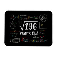 Square Root of 196 14th Birthday 14 Year Old Gifts