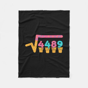 Square Root Of 4489 Ice Cream Drip Meme Slang 67 6 Fleece Blanket