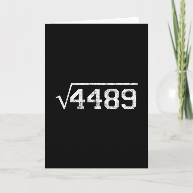 Square Root Of 4489 Slang Math Teacher Six Seven 6 Card (Front)