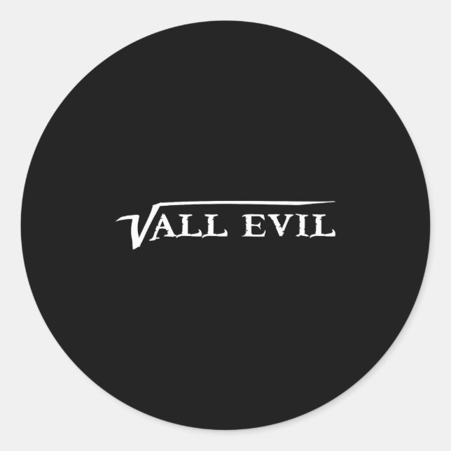 Square Root Of All Evil Funny Pun Quote  Classic Round Sticker (Front)