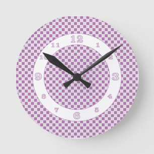 Square Round- Purple Round Clock