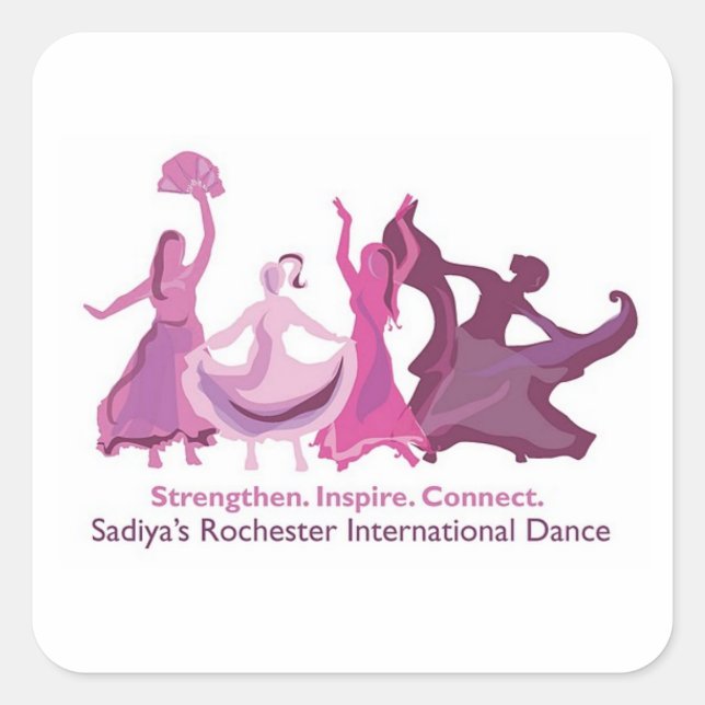 Square Sadiya's Rochester International Dance Sticker (Front)
