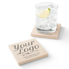 Square Sandstone Personalized Coaster Company Logo