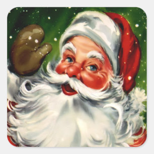 Square Santa Claus Sticker