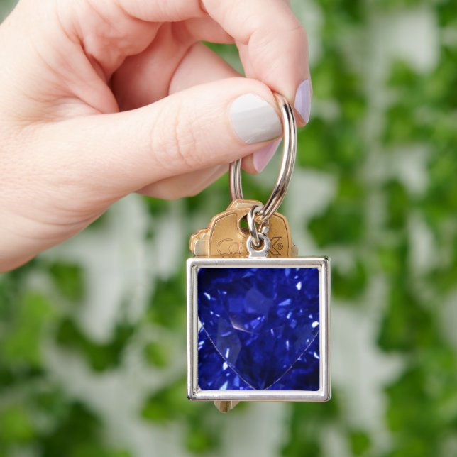 Square Sapphire Keychain (Hand)