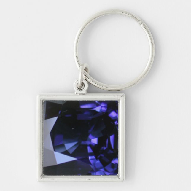 Square Sapphire Keychain (Front)