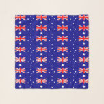 Square Scarf with flag of Australia<br><div class="desc">Add a touch of Australian pride to your wardrobe with our exclusive square scarf featuring the flag of Australia! Crafted with meticulous attention to detail, this square scarf is more than just a stylish accessory; it’s a celebration of Australia’s heritage and cultural pride. The elegant design prominently displays the iconic...</div>