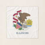 Square Scarf with flag of Illinois State, USA<br><div class="desc">Add a touch of Illinois pride to your wardrobe with our exclusive square scarf featuring the flag of Illinois! Crafted with meticulous attention to detail, this square scarf is more than just a stylish accessory; it’s a celebration of Illinois's heritage and cultural pride. The elegant design proudly showcases the iconic...</div>