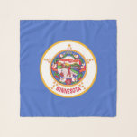 Square Scarf with flag of Minnesota State, USA<br><div class="desc">Add a touch of Minnesota pride to your wardrobe with our exclusive square scarf featuring the flag of Minnesota! Crafted with meticulous attention to detail, this scarf is more than just a fashion accessory; it’s a celebration of Minnesota’s heritage and cultural pride. The elegant design prominently displays the iconic Minnesota...</div>