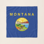 Square Scarf with flag of Montana State, USA<br><div class="desc">Add a touch of Montana pride to your wardrobe with our exclusive square scarf featuring the flag of Montana! Crafted with precision and care, this square scarf is more than just an accessory; it’s a symbol of Montana’s rich heritage and cultural identity. The elegant design prominently displays the iconic Montana...</div>