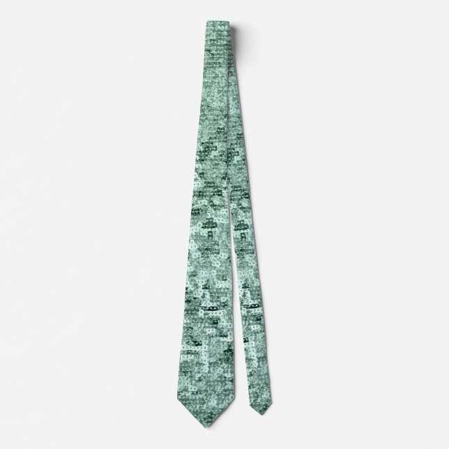 Square Sequins Glitter Sparkle Shiny Shimmer Tie (Front)