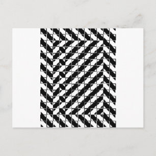Square Shape Optical Illusion Postcard