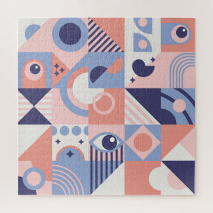 Square Shapes: Geometric Abstract Mosaic Jigsaw Puzzle