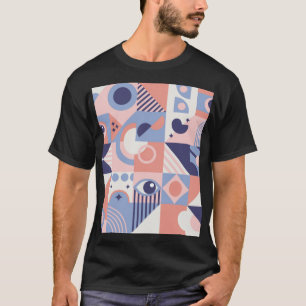 Square Shapes: Geometric Abstract Mosaic T-Shirt