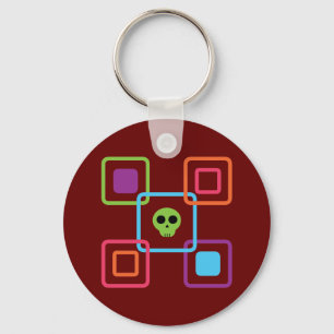 Square Skull Keychain