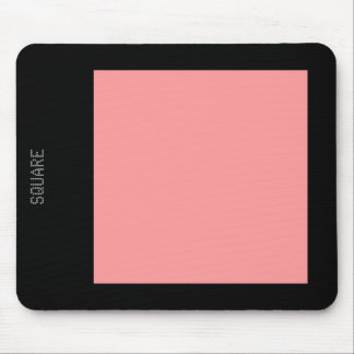 Square - Soft Pink and Black Mouse Pad