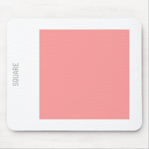 Square - Soft Pink and White Mouse Pad