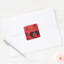 Square Sticker ECC,Pegatin Hugs
