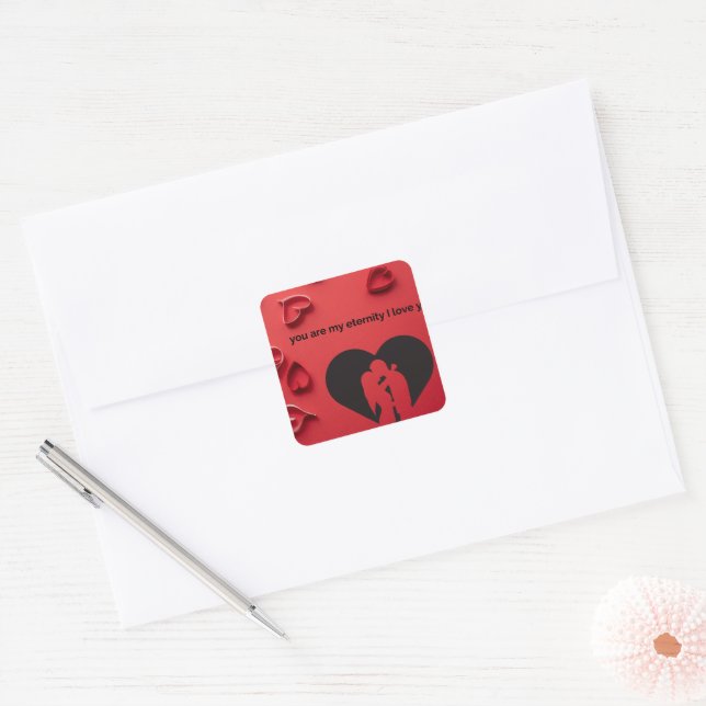 Square Sticker ECC,Pegatin Hugs (Envelope)