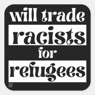 square sticker  "END RACISM 2"