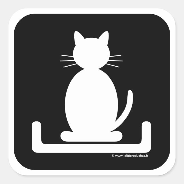 Square sticker "The Cat Litigation" (Front)