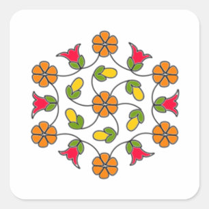 Square Stickers-Flower Series#63 Sticker