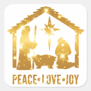 Square Stickers, Glossy, Large, 3 inch (sheet of 6 Sticker