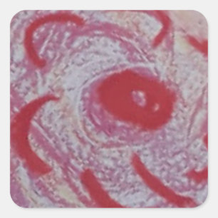 Square Stickers Rosa