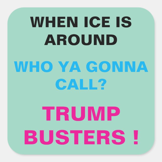 Square Stickers, sheet of six 3 inch stickeSticker Sticker (Front)