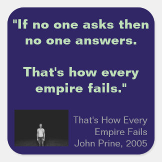 Square Stickers, sheet of six 3 inch stickeSticker Sticker