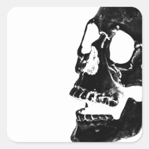 SQUARE STICKERS SKELETON HALLOWEEN DAY OF THE DEAD