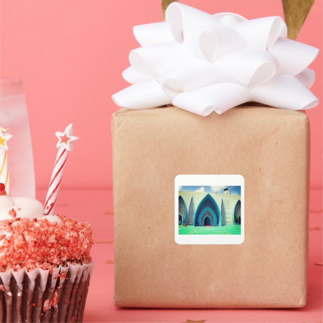Square Stickers with Islamic  (Party)