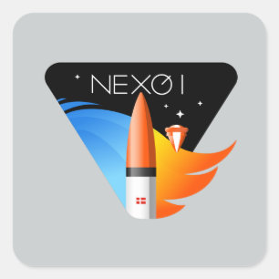 Square Stickers with Nexø I Mission Patch
