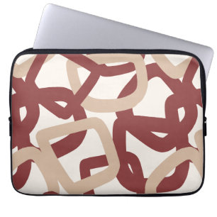 Square Tangle Mocha Berry Laptop Sleeve