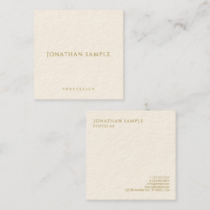Square Template Modern Business Cards Gold Text