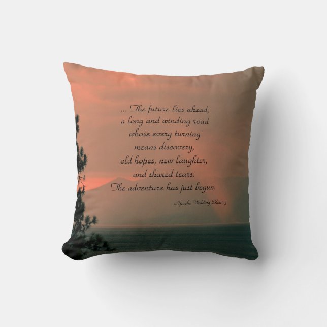 Square Throw Pillow Apache Blessing Light Beam (Front)