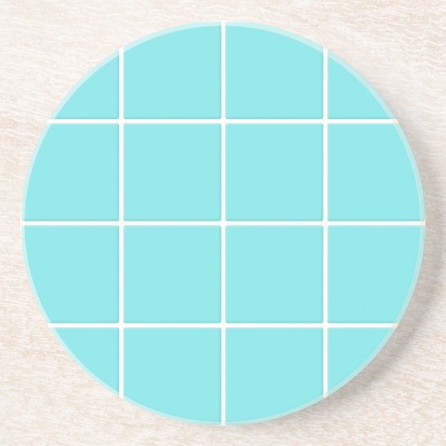 Square Tile Like Check Pattern Coaster (Front)