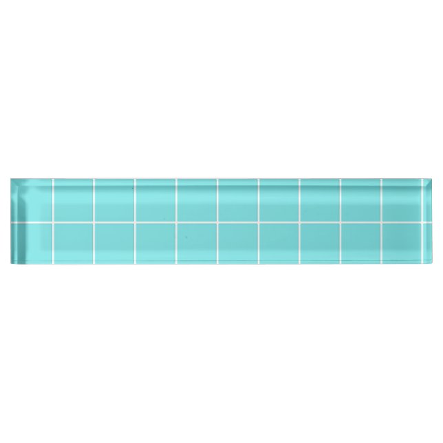 Square Tile Like Check Pattern Nameplate (Front)