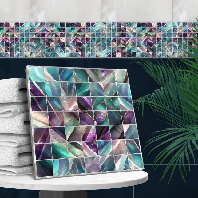 Square tiles Mosaic Fluorite and pearl (Creator Uploaded)