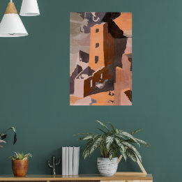 Square Tower House at Mesa Verde, Colorado Poster