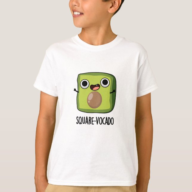 Square-vocado Funny Avocado Puns  T-Shirt (Front)