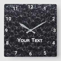 Square Wall Clock Black Board