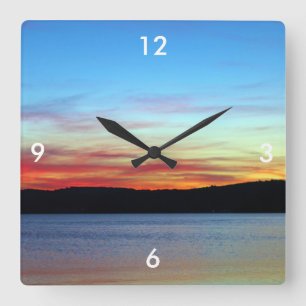 Square Wall Clock/Sunset Clock