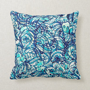 Square Watercut Throw Pillow