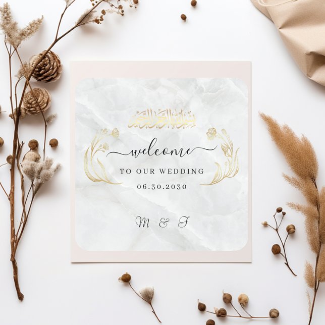 Square Wedding Sticker Welcome to Our Day (Creator Uploaded)
