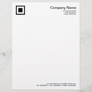 Square within a Square - Black Letterhead